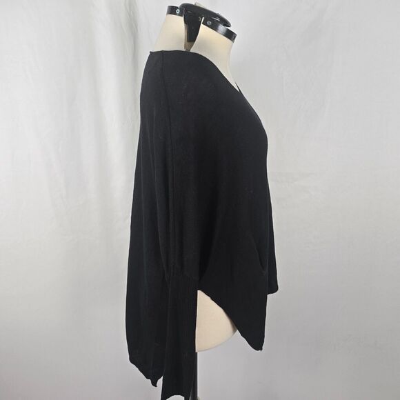 RDI Sweater Women's 1X Black Knit Long Sleeve High Low Hemline Pockets NWT - Picture 13 of 16